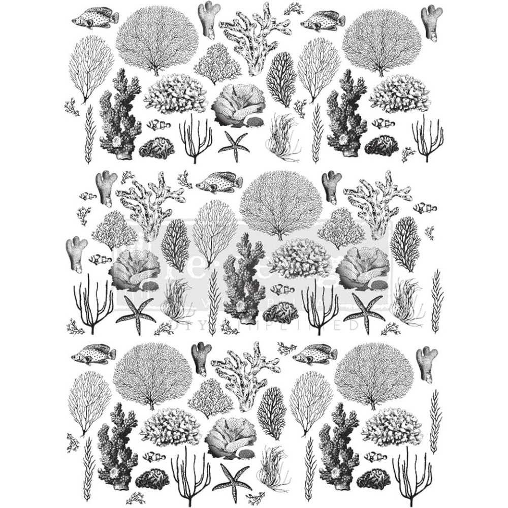 Redesign Decor Transfer | COASTAL SEA LIFE | Rare (retired)  | 24” x 32”